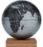 Emform matt silver Globus SE-0933 Tischglobus PLATON OAK silber-matt Globe World Earth Magnetglobus Eichenholz-Sockel