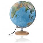 30cm Relief 3D Oberflche Globus silver Atmosphere R4 Leuchtglobus politisch/physisch Buche-Fu Globe Earth