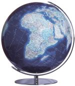 Columbus 243485 Duo Azzurro Leuchtglobus Durchmesser 34 cm Globus physisch/politisch Chrom Globus Globe Erde Weltkugel Earth