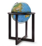 DP5070 Rth Standglobus Leuchtglobus Globus mit Naturholz wengefarben 50cm Durchmesser, Erde Weltkugel Earth Globe DP5070