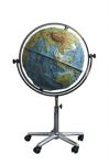 Relief-Globus Großglobus physikalisches Kartenbild 64cm Durchmesser Standglobus mit Rollen Lehrmittelglobus Globe Earth World
