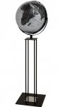 Globus Standglobus WORLDTROPHY Relief-Globus matt silver night Designglobus 42,5 cm Durchmesser Emform SE-0917