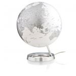 Light&Colour LCchrome L&C chrome Design-Leuchtglobus Atmosphere Light and Colour Chrome 30cm Globus modern Globe Earth