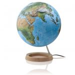 30cm Relief 3D Oberfläche Globus Atmosphere Full Circle R Leuchtglobus politisch/physisch Ahorn/Aluminium